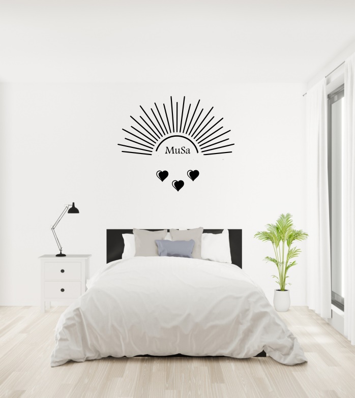Custom Personalized Baby Name Wall Decal Sticker - Sunshine Theme